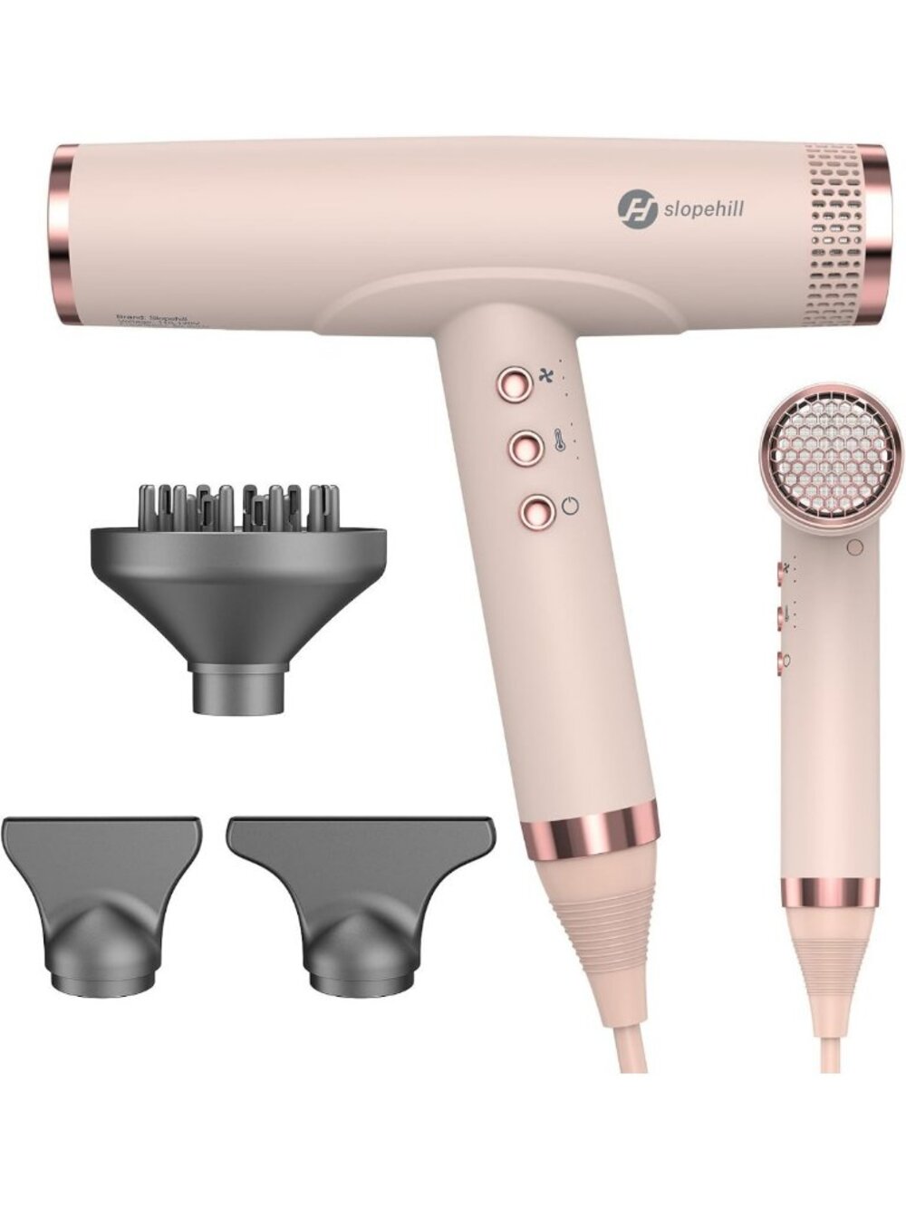 High-Speed Ionic Hair Dryer - Lightweight, Quiet, Compact for Travel & Salon Use